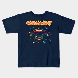 Parliament Funkadelic Retro Mothership UFO Rock Funk Throwback Kids T-Shirt